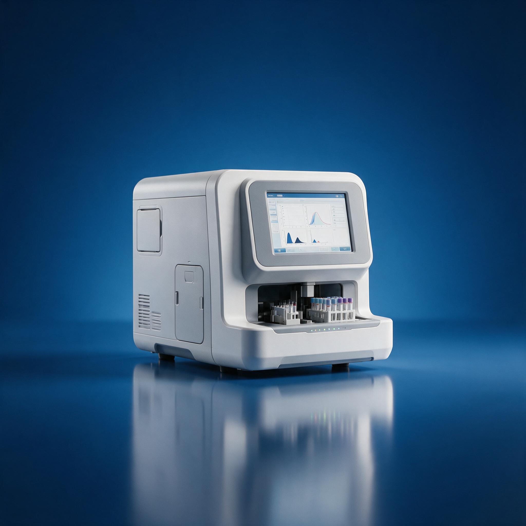 Hematology and CRP reagent line on a blood cell analyzer
